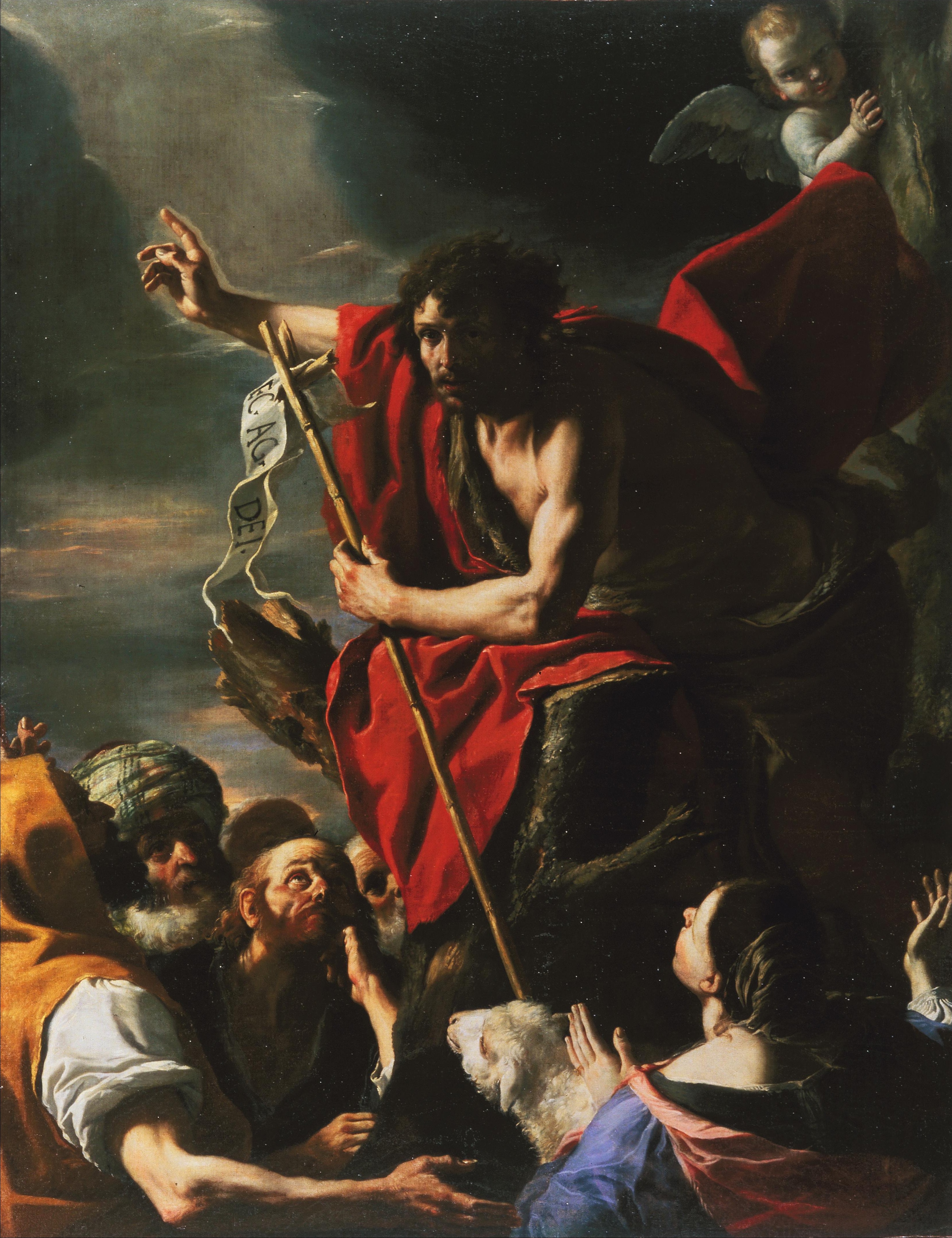 dramatic painting of John the Baptist